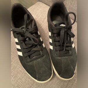 Adidas black fabric sneakers
